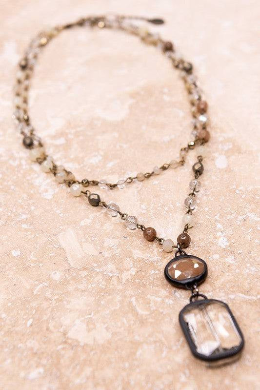 Micah Bronze Taupe Necklace