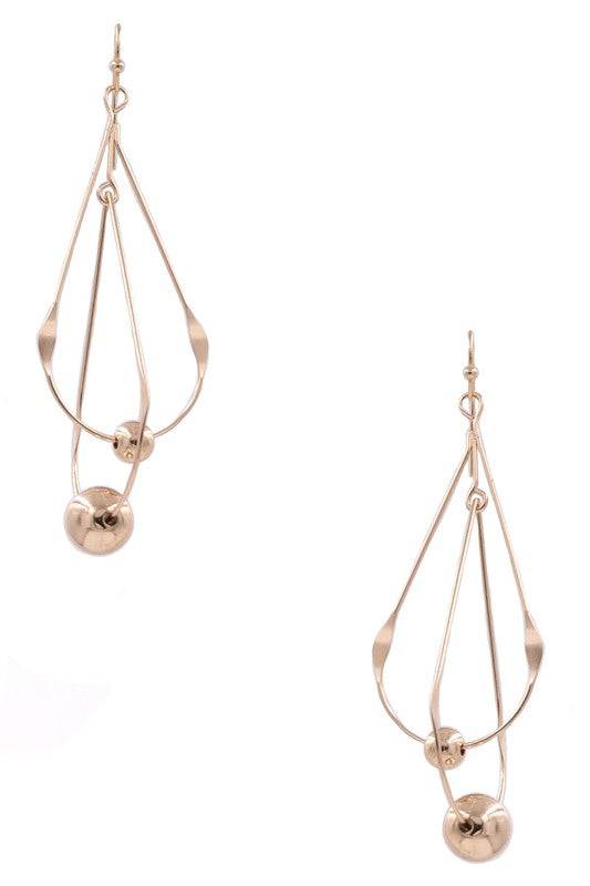 Metal Ball Layered Dangle Drop Earrings