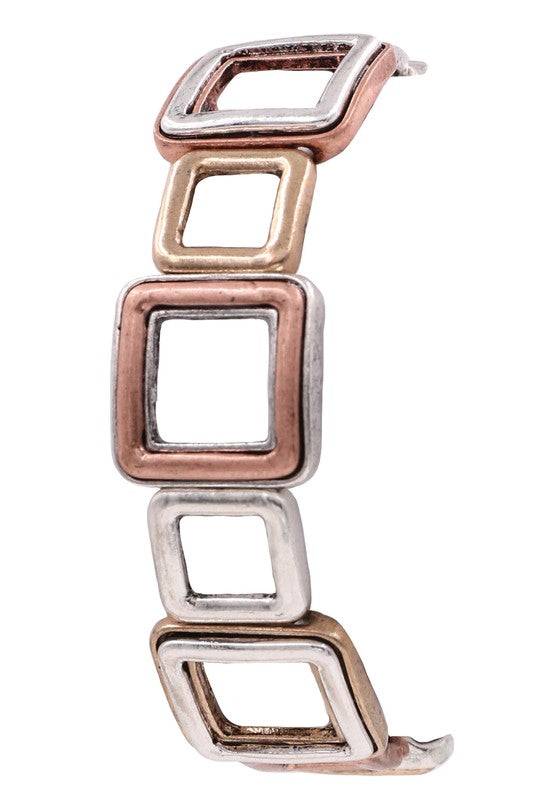 Metal Square Stretch Bracelet