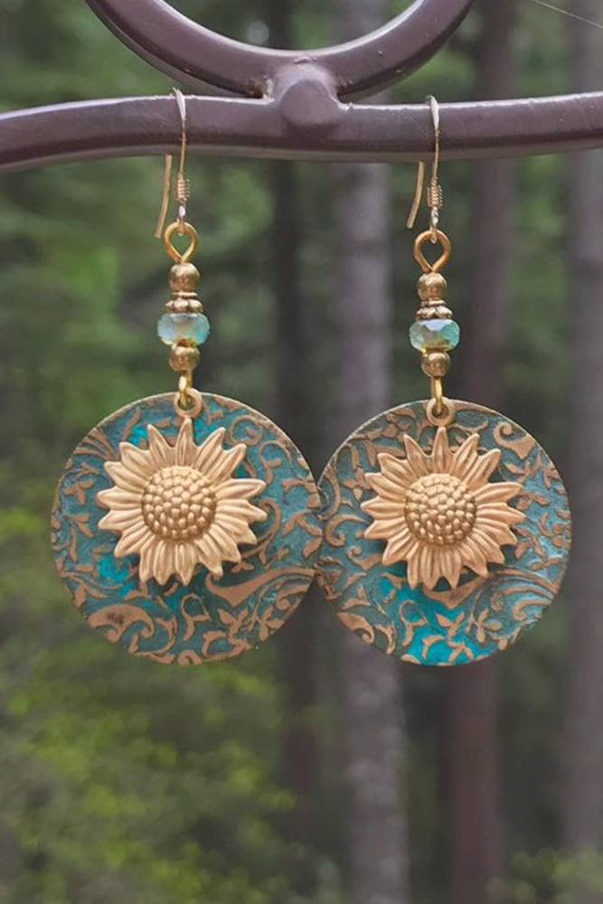 Bohemian Retro Sunflower Earrings