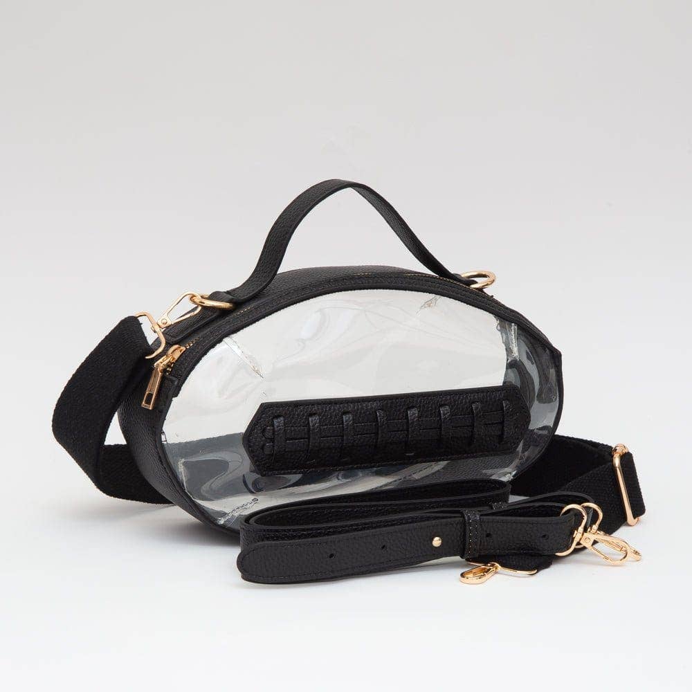 Clear Gameday Football Stitch Detail Crossbody Bag