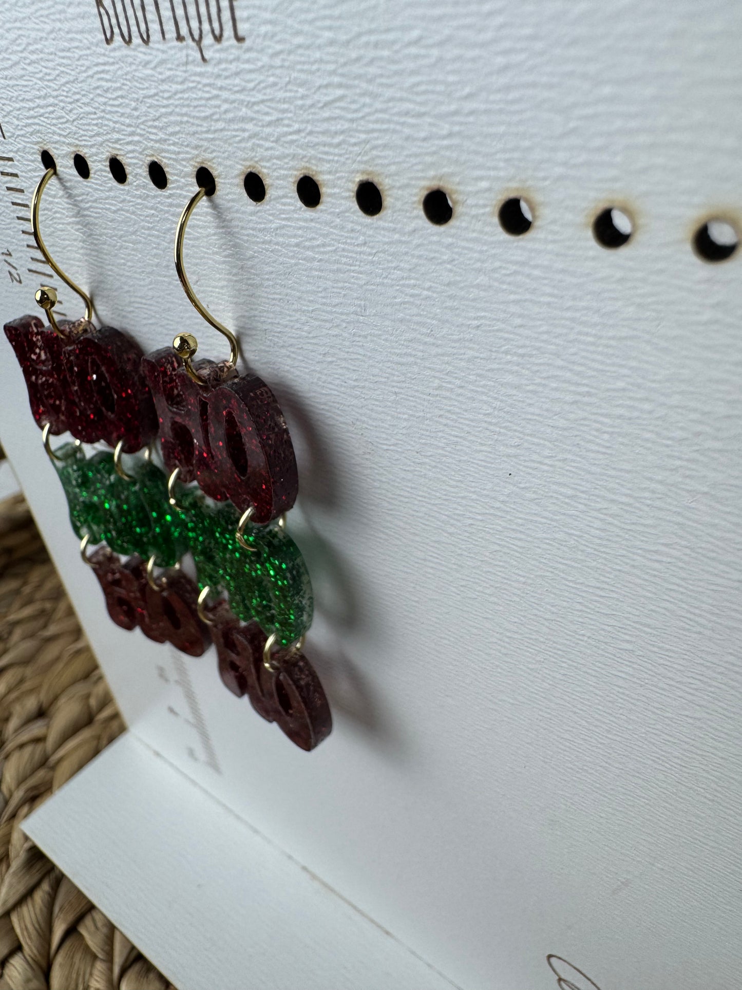 Ho Ho Ho Dangle Earrings