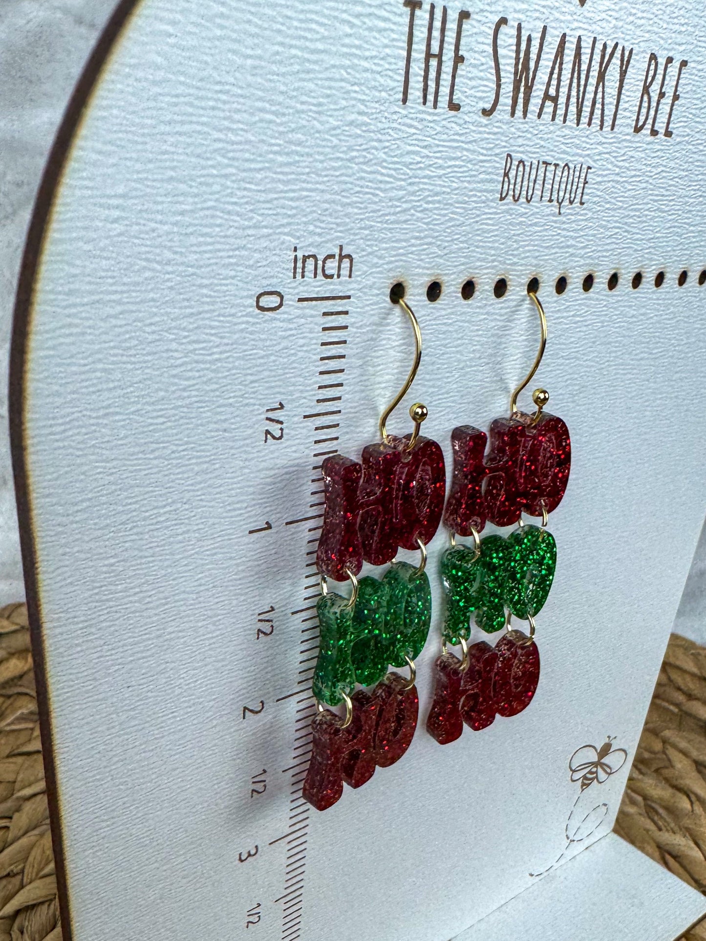 Ho Ho Ho Dangle Earrings