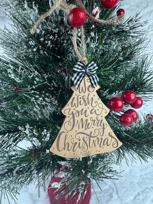 We Wish You a Merry Christmas Tree Ornament