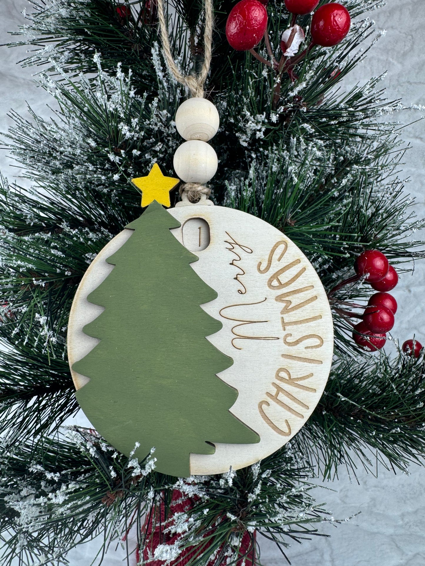 Christmas Tree Countdown Ornament