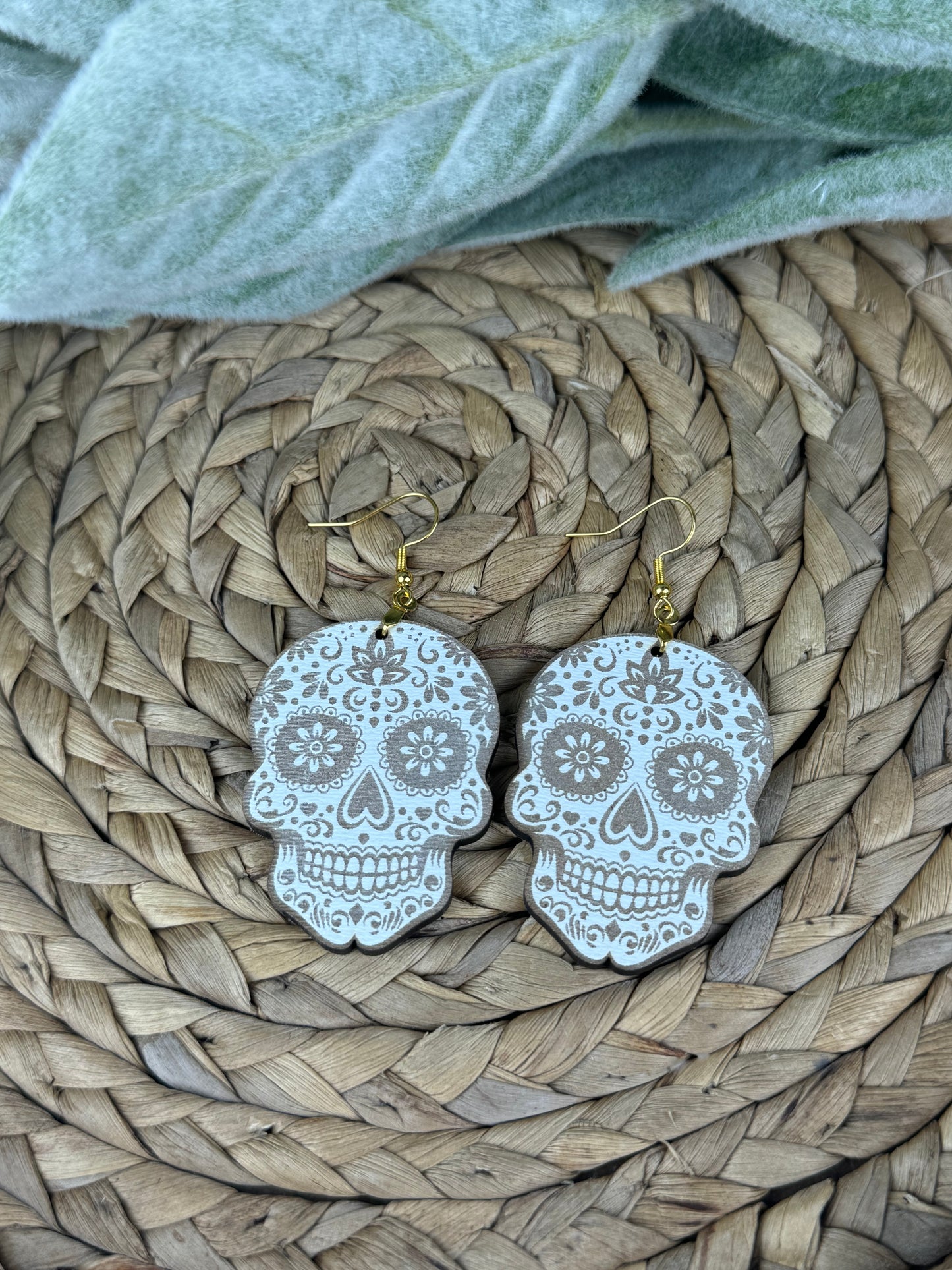 Dangle Sugar Skull Earrings