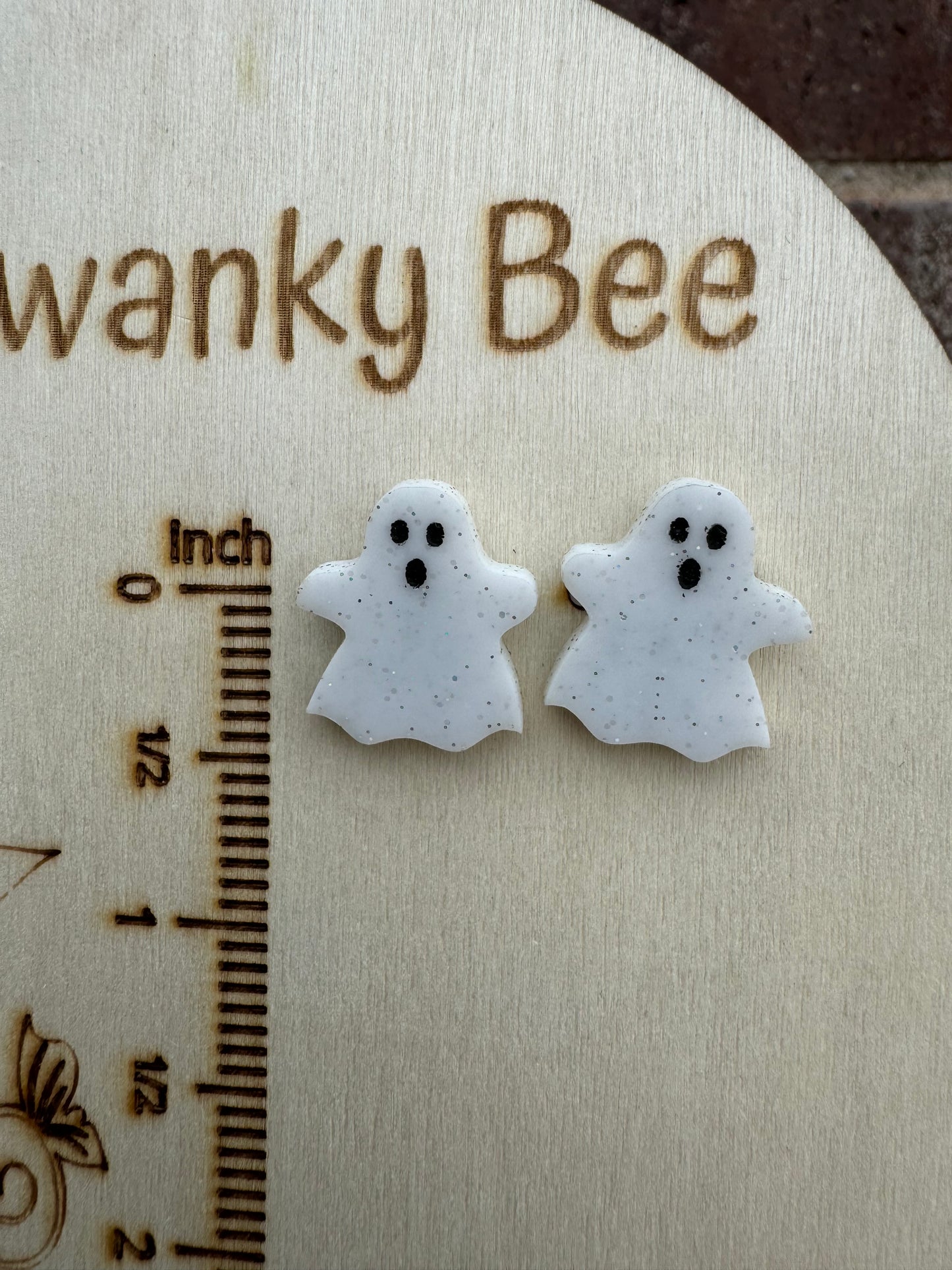 Ghostly Glitter Studs