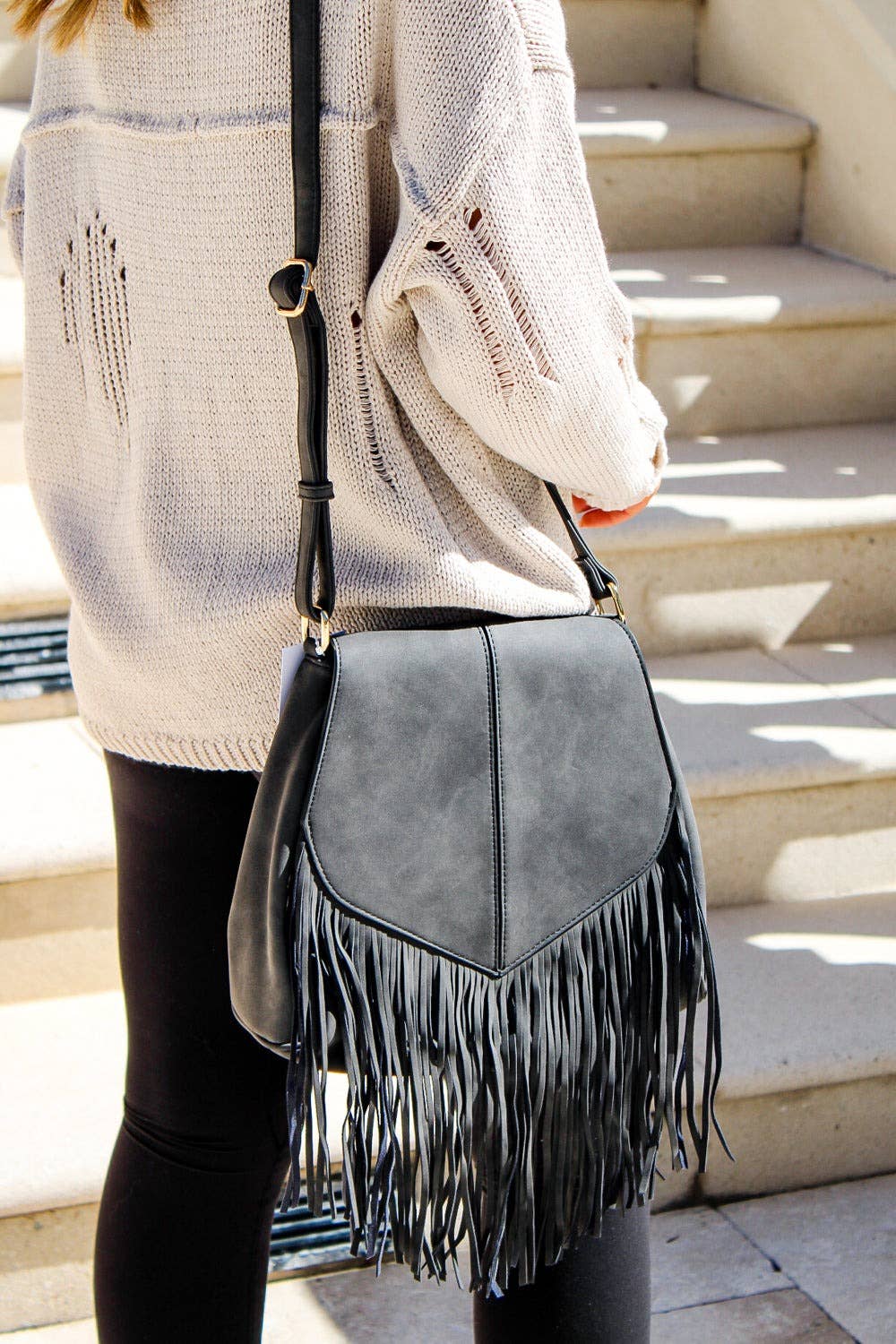 Michelle Boho Fringe Crossbody Bag