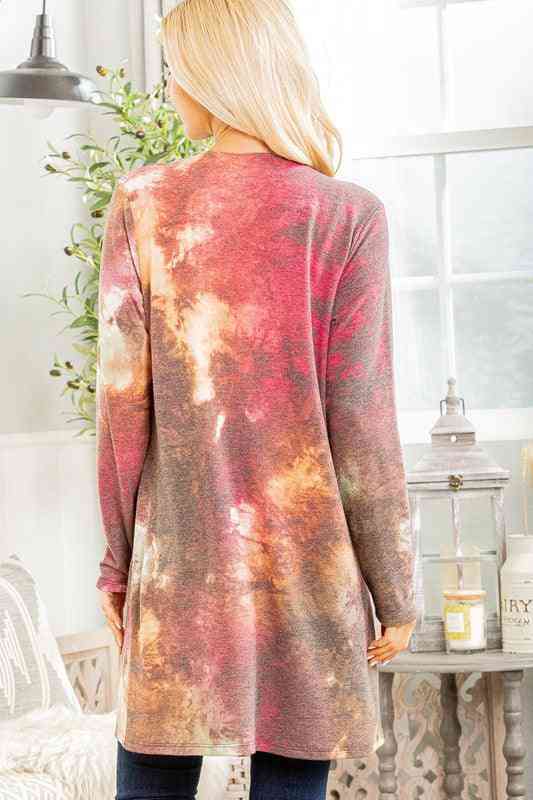 Tie Dye Cardigan with Pockets - The Swanky Bee